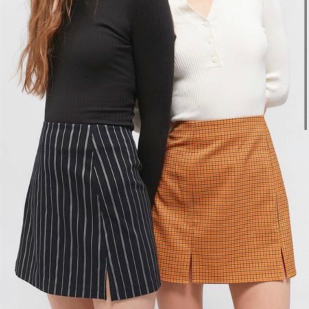 Orange plaid urban outfitters kirt
